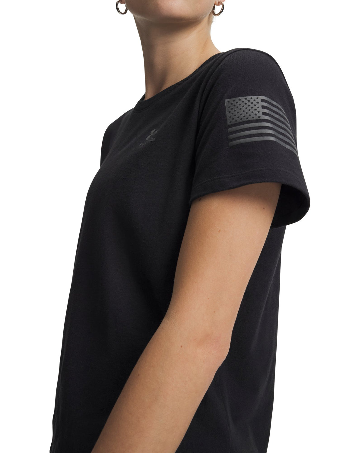 UA Freedom Flag Women's Short Sleeve - Black