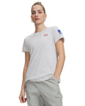 UA Freedom Flag Women's Short Sleeve - Gray