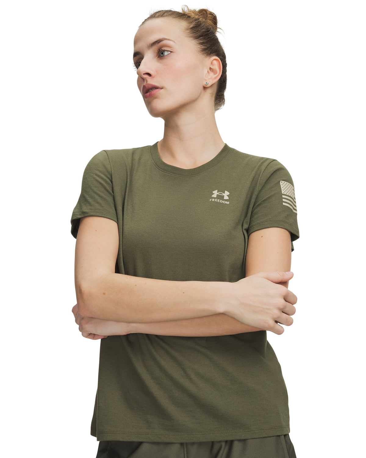 UA Freedom Flag Women's Short Sleeve - Green