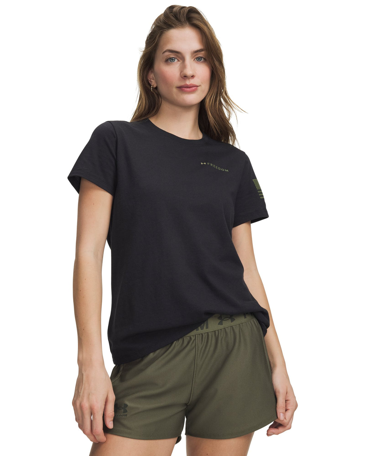 UA Freedom Banner Women's Short Sleeve - Black