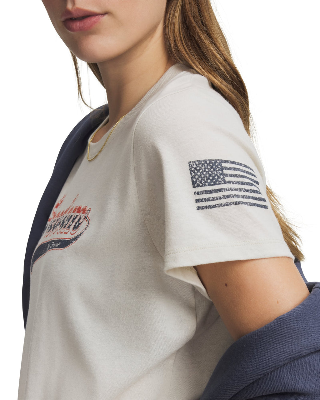 UA Freedom Stars & Stripes Women's Short Sleeve - White