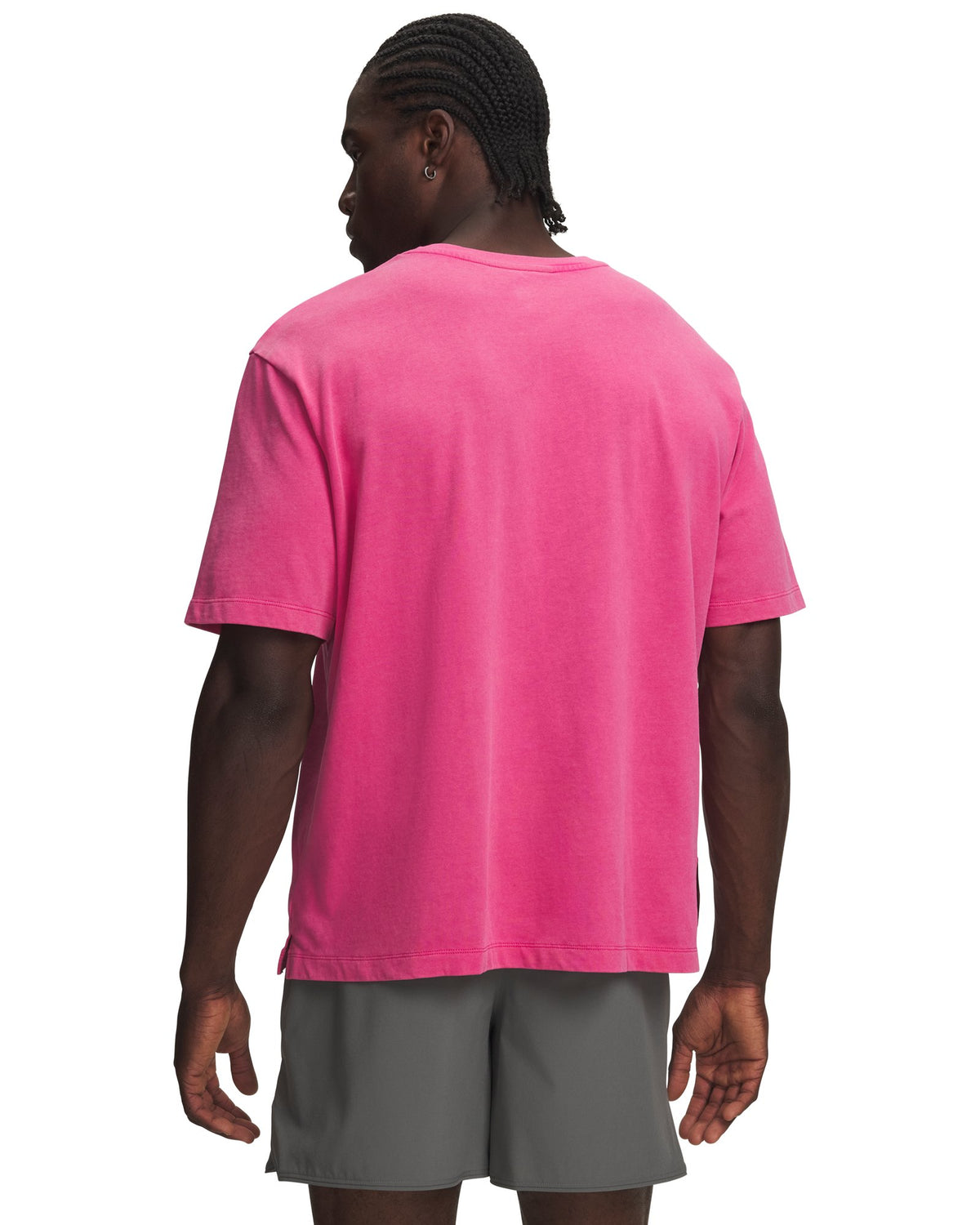 UA HB Run Heavyweight Wash Speed Men's Short Sleeve - Pink