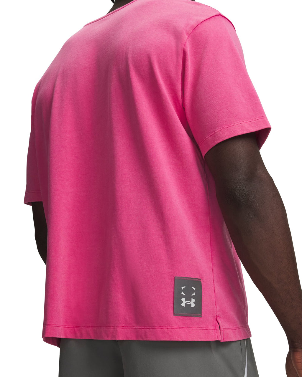 UA HB Run Heavyweight Wash Speed Men's Short Sleeve - Pink