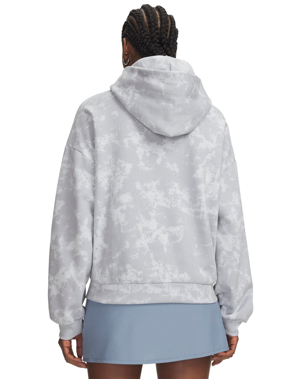 UA Icon Fleece Printed Women's Hoodie - Gray
