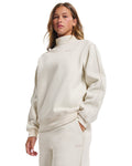 UA Icon Sama Fleece Mock Women's Long Sleeve - White