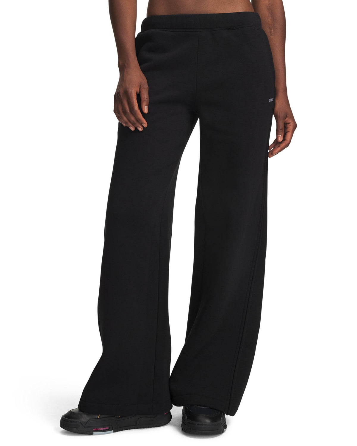 UA Icon Sama Fleece Women's Wide Leg Pants - Black