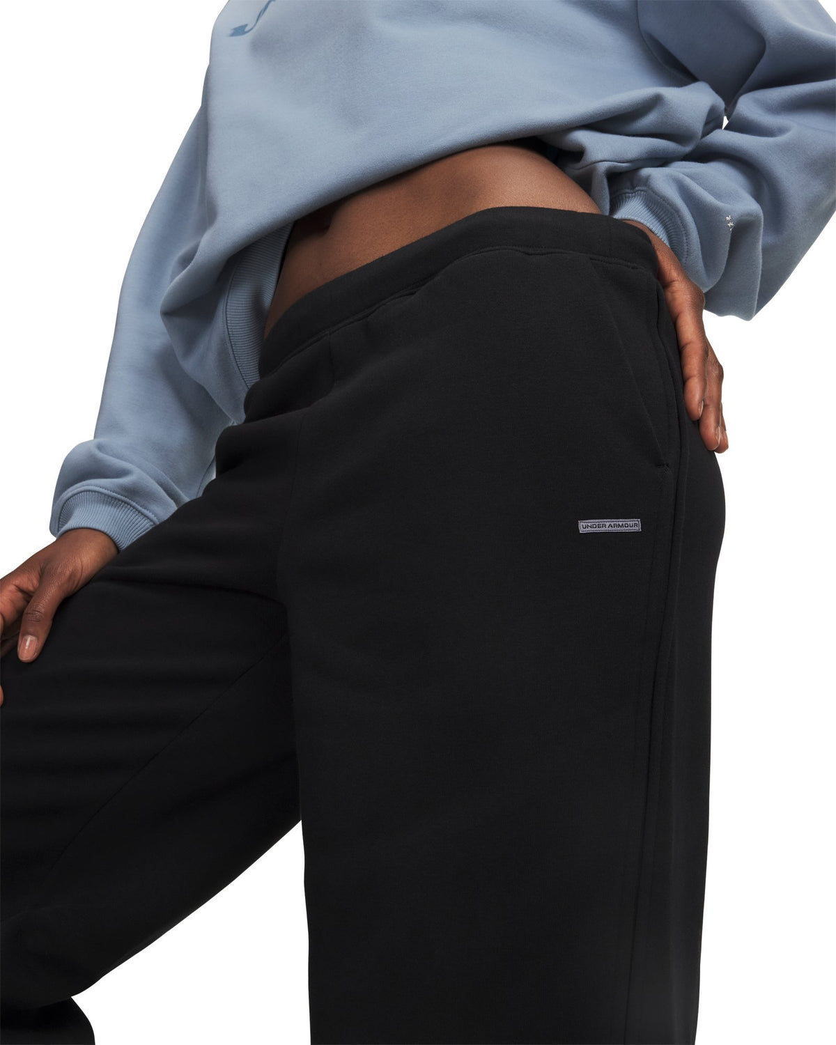 UA Icon Sama Fleece Women's Wide Leg Pants - Black