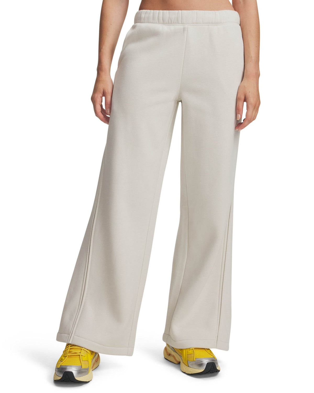 UA Icon Sama Fleece Women's Wide Leg Pants - White