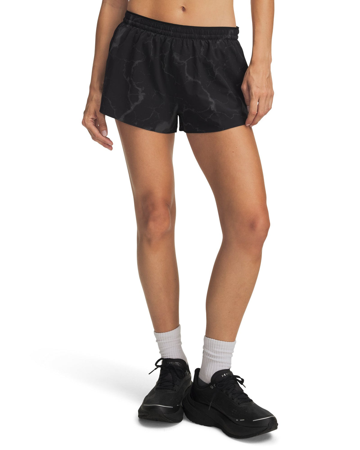 UA HB Run Printed Women's Shorts - Black