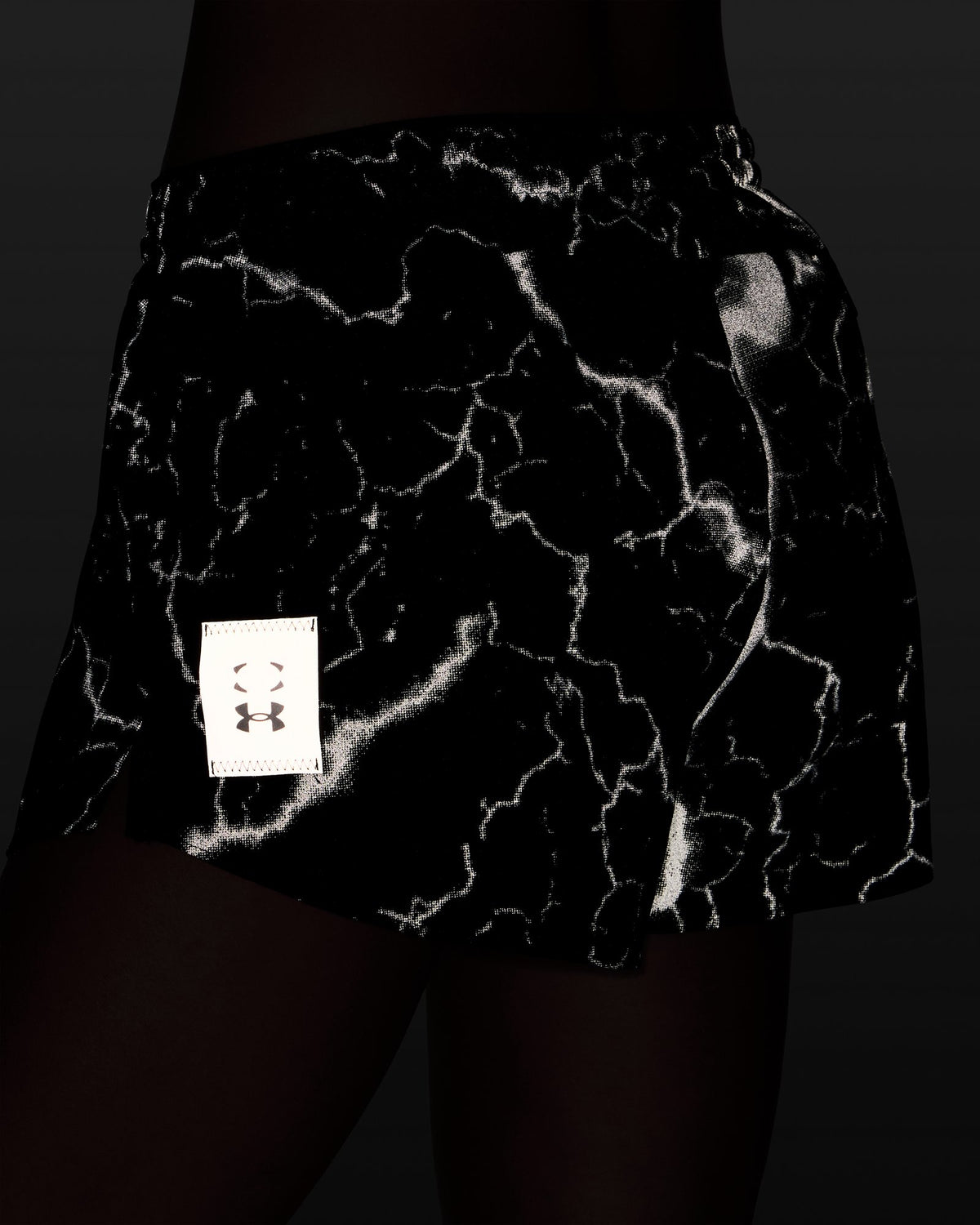 UA HB Run Printed Women's Shorts - Black