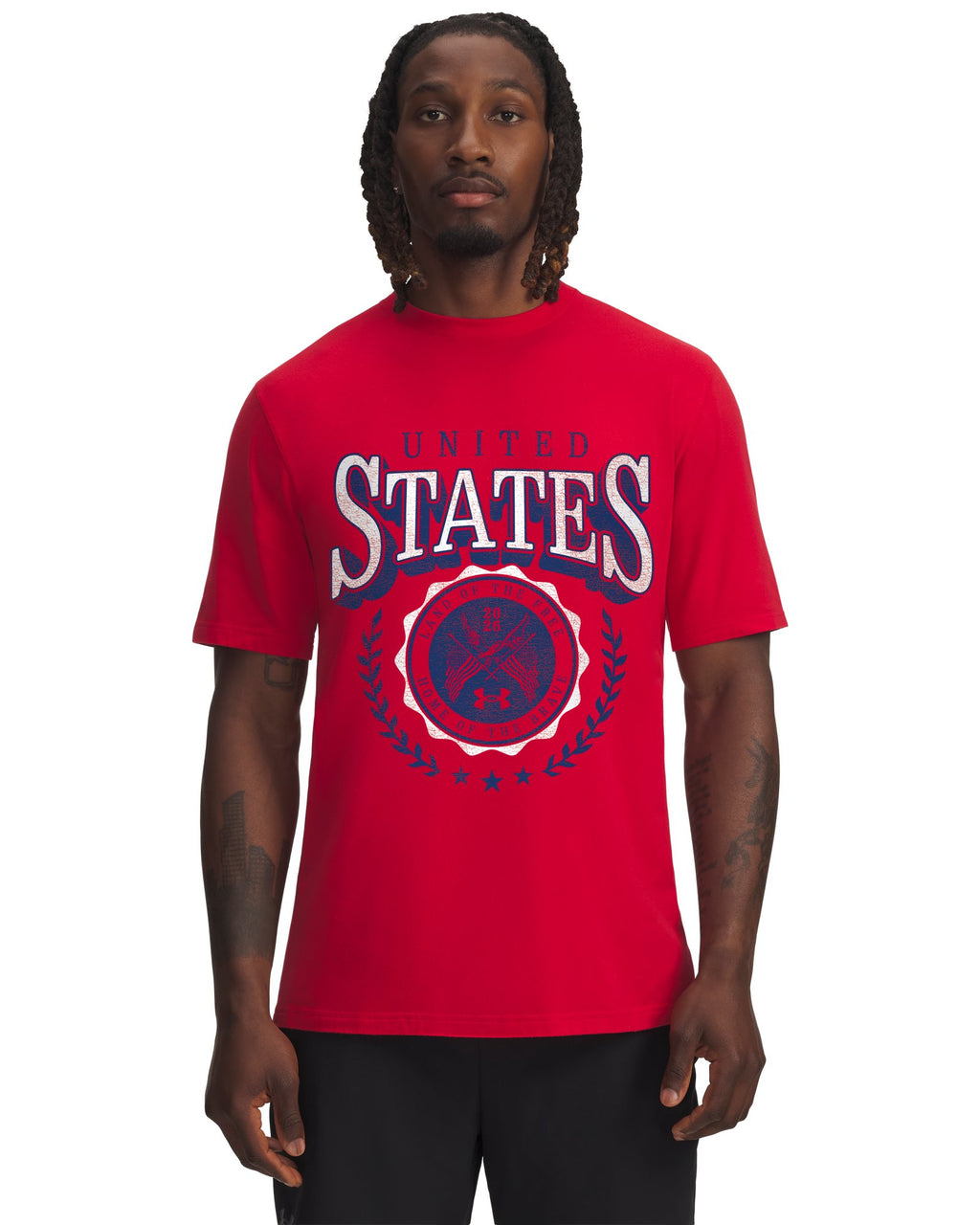 UA USA Graphic Men's Short Sleeve - Red