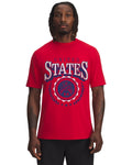 UA USA Graphic Men's Short Sleeve - Red