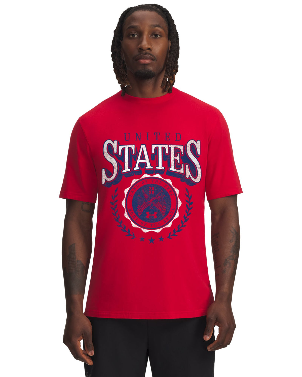 UA USA Graphic Men's Short Sleeve - Red