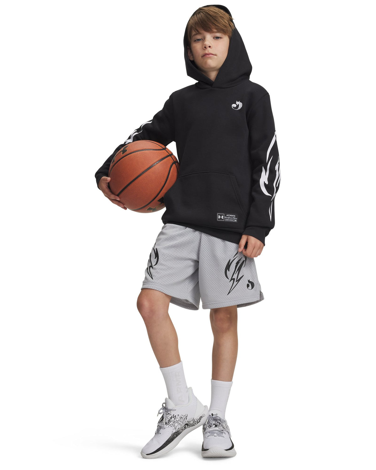 UA D. Fox x Sharpie Boys' Hoodie - Black