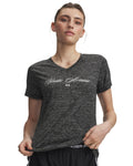 UA Tech™ Twist Graphic Women's V-Neck Short Sleeve - Black