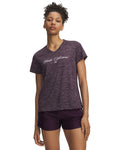 UA Tech™ Twist Graphic Women's V-Neck Short Sleeve - Purple