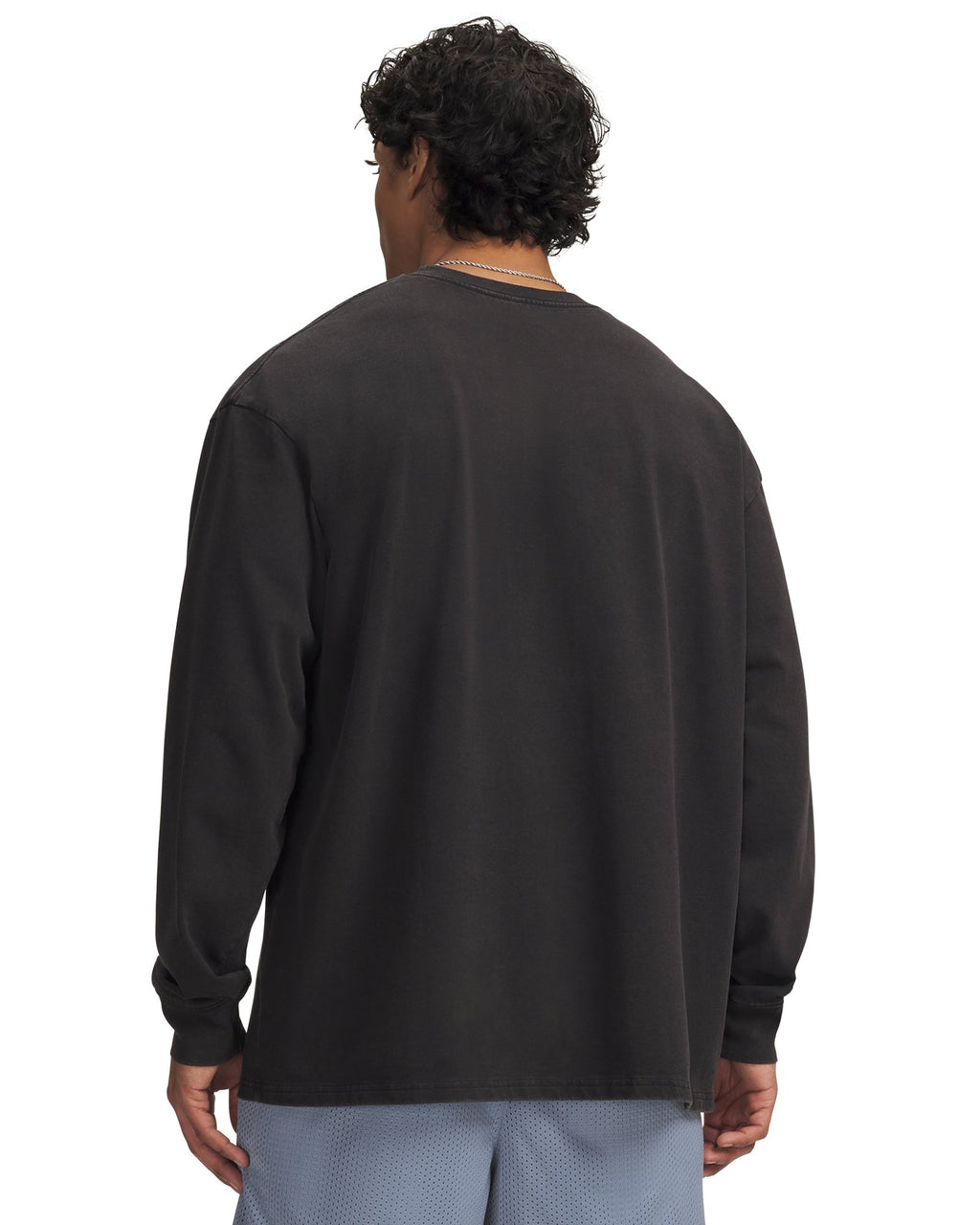 UA Heavyweight Wash Men's Oversized Long Sleeve - Black