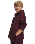 UA Icon Fleece Washed Boys' Hoodie - Red