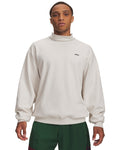 UA Icon Fleece Washed Mock Men's Long Sleeve - White
