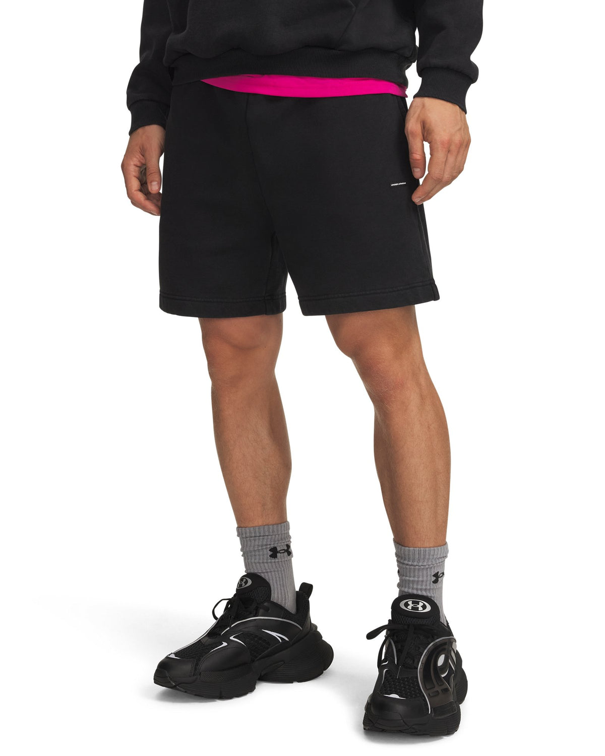 UA Icon Fleece Wash Men's Shorts - Black