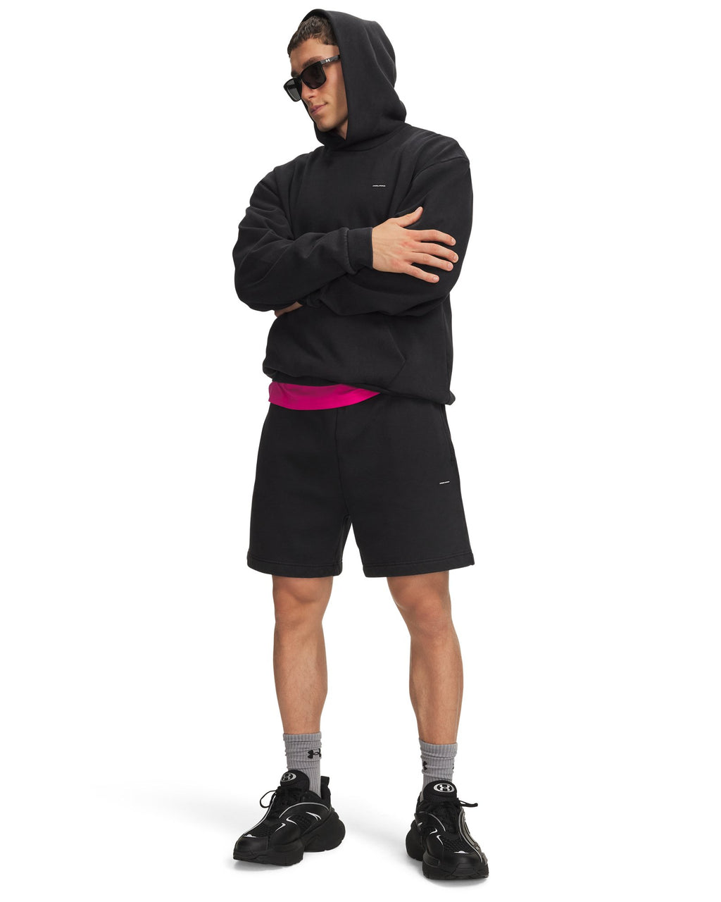 UA Icon Fleece Wash Men's Shorts - Black