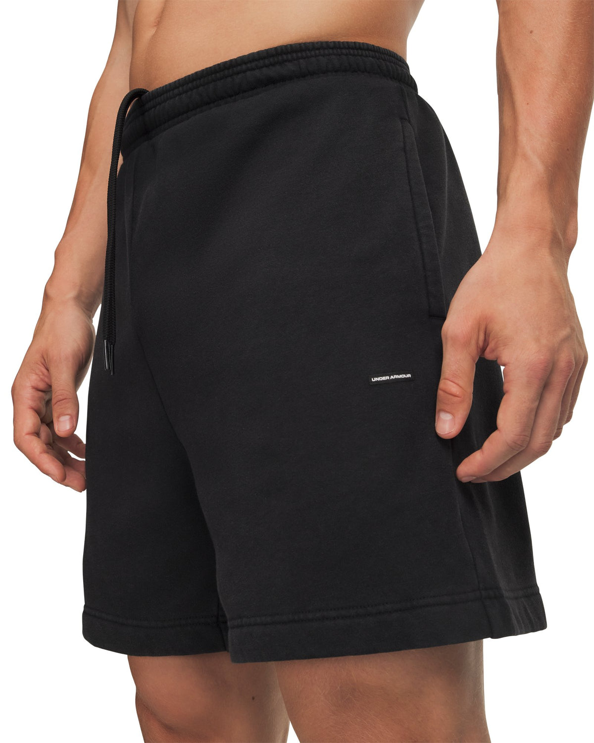 UA Icon Fleece Wash Men's Shorts - Black
