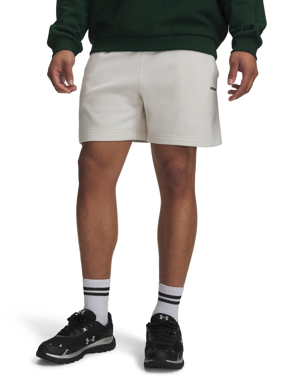 UA Icon Fleece Wash Men's Shorts - White