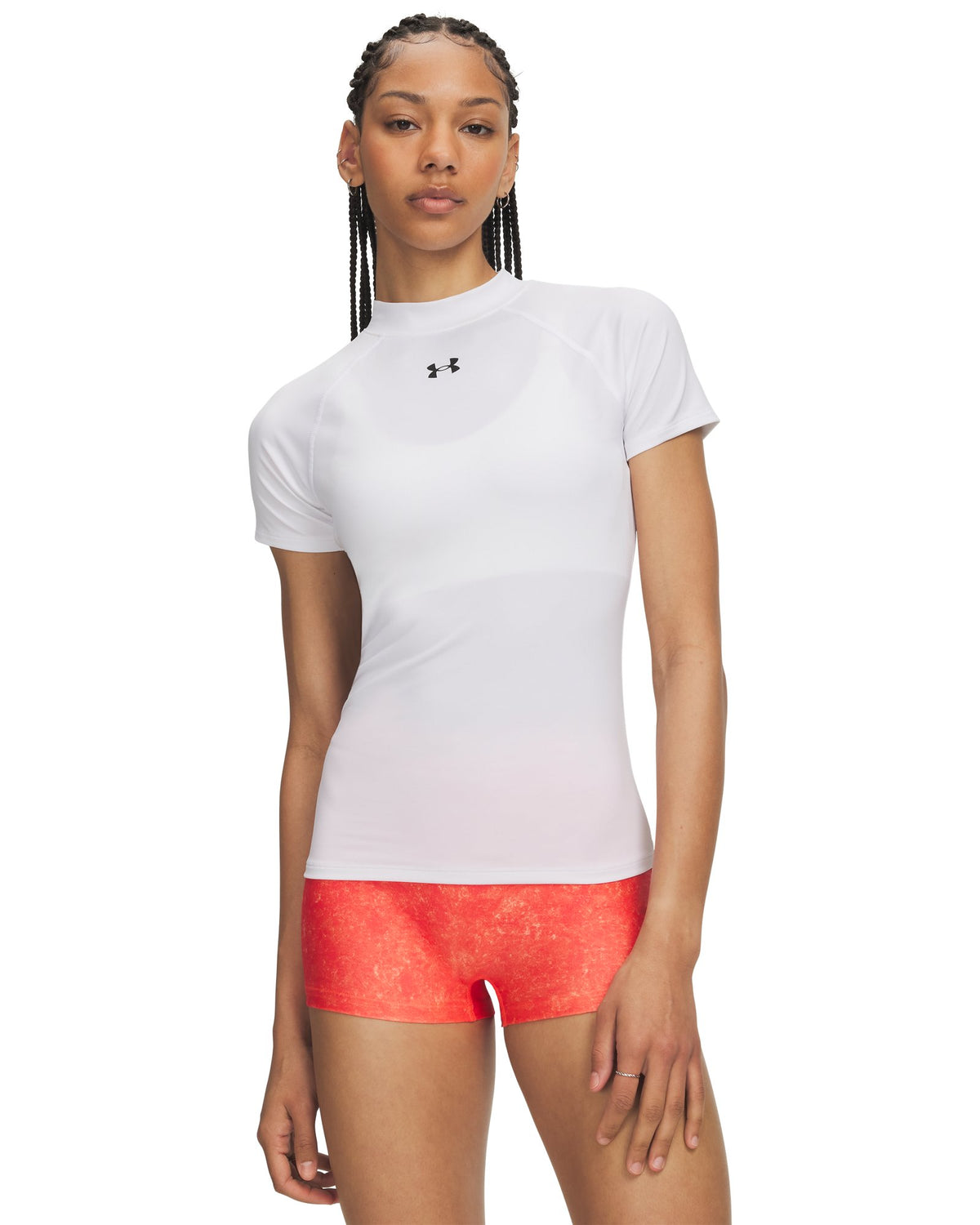 HeatGear® Mock Women's Short Sleeve - White