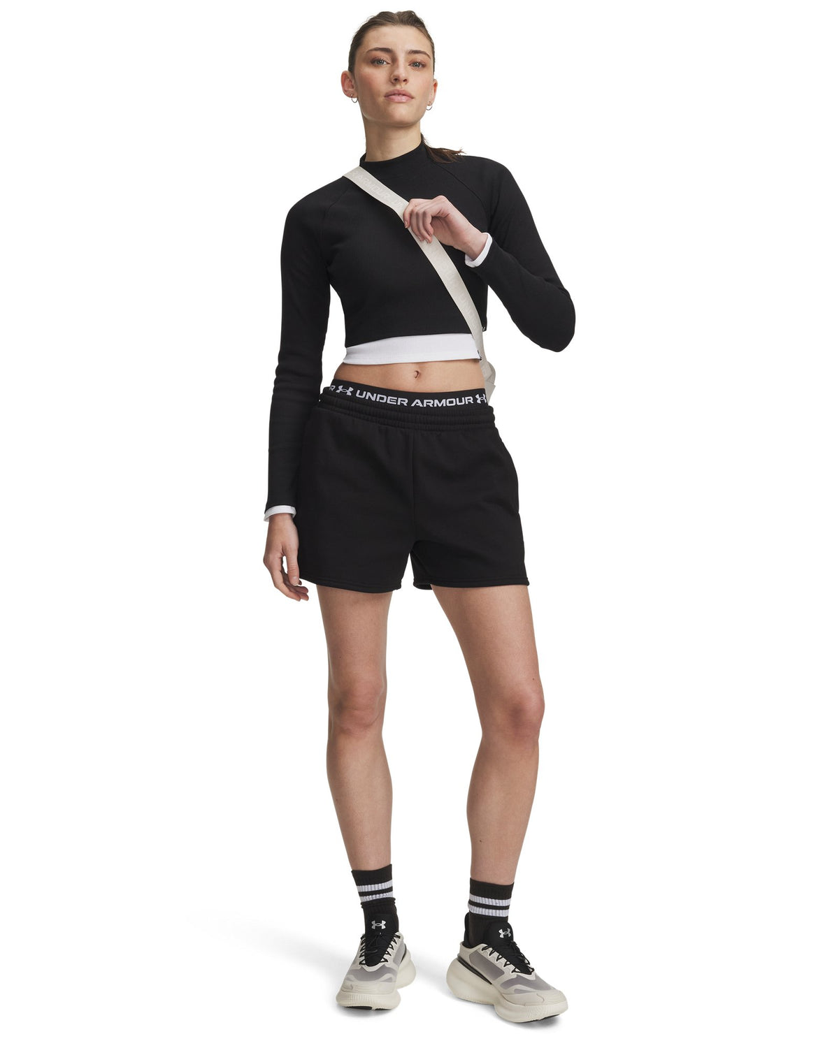 UA Icon Fleece Women's Shorts - Black