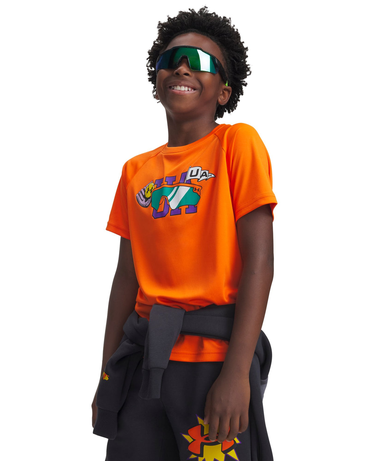 UA Patch Graphic Boys' Short Sleeve - Orange
