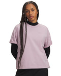 UA Heavyweight Wash Wordmark Boxy Women's Short Sleeve - Pink