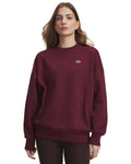 UA Rival Fleece Women's Oversized Crew - Red
