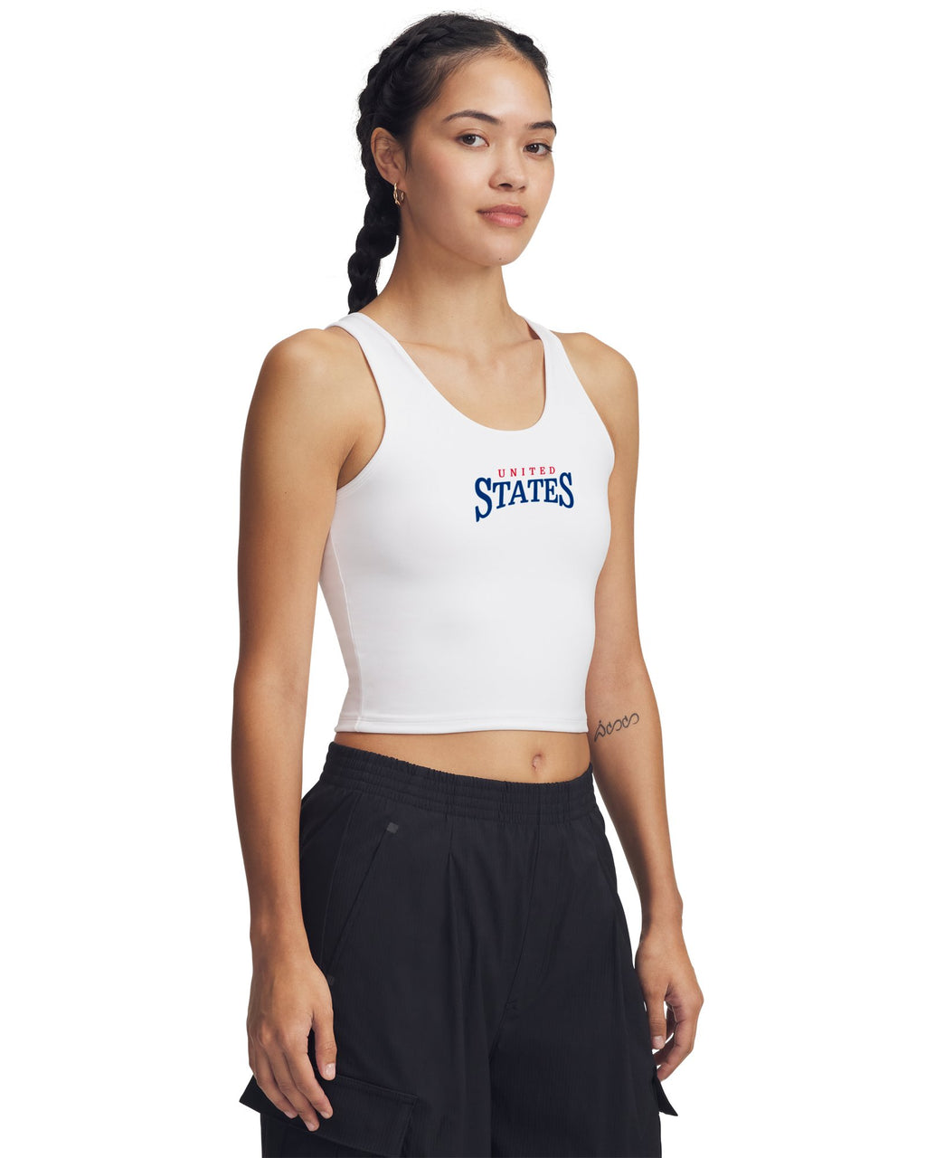 UA Motion USA Women's Tank - White