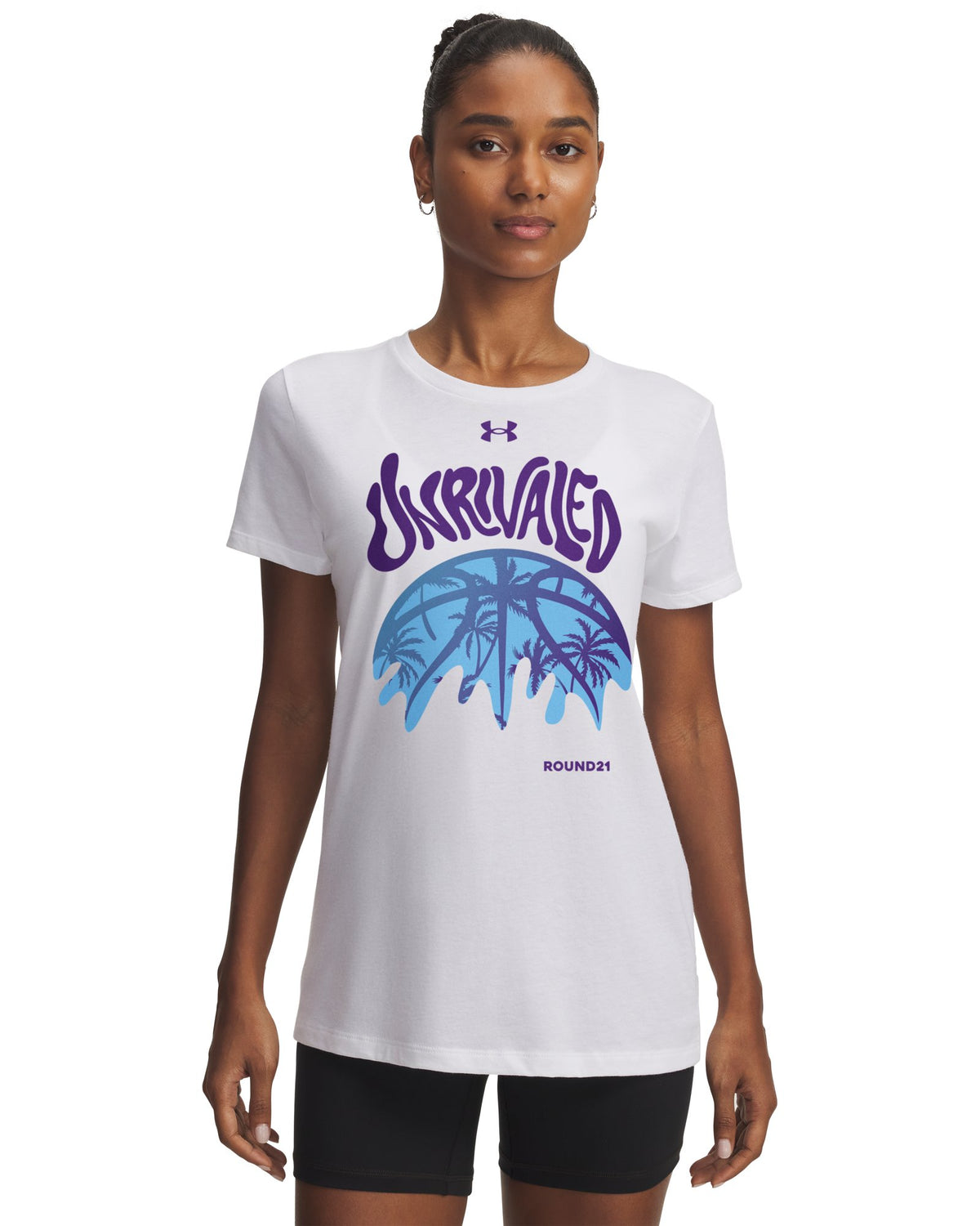 UA x R21 x Unrivaled Women's Short Sleeve - White