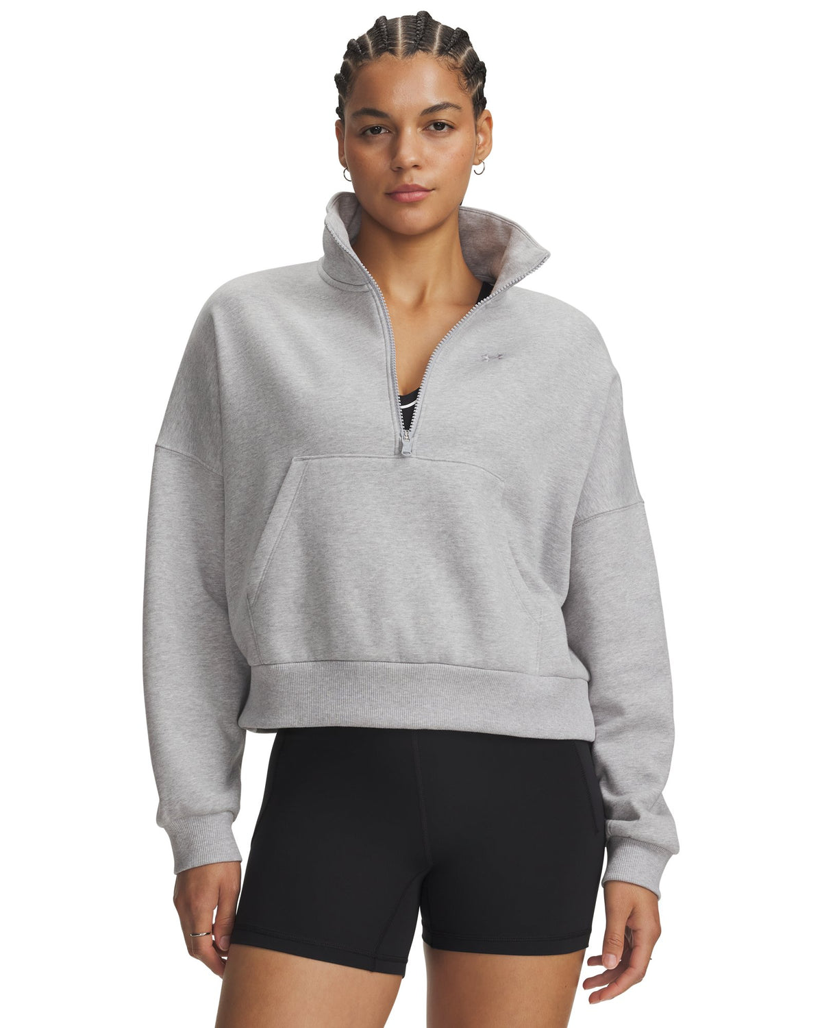 UA Icon Fleece Women's  ½ Zip - Gray