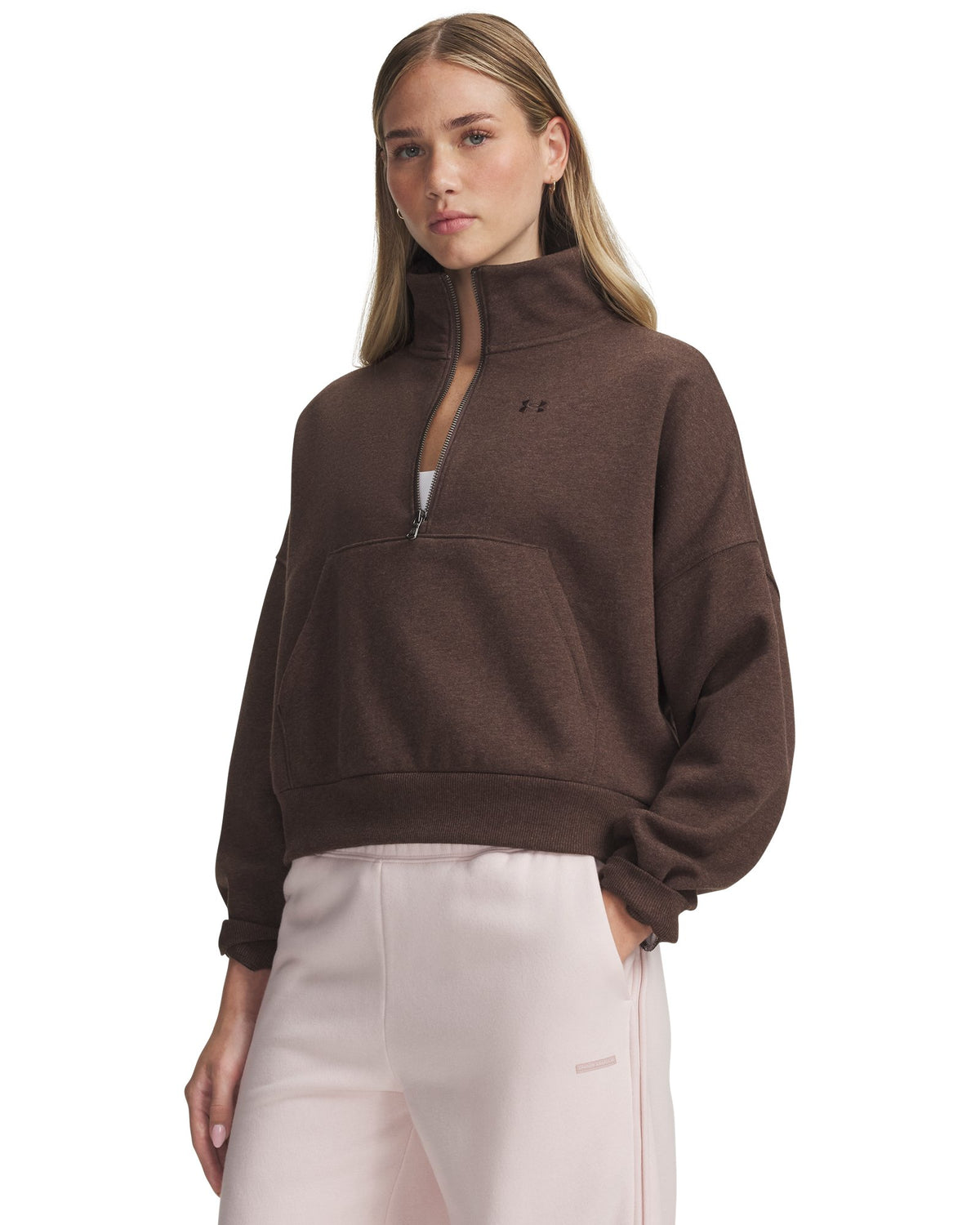 UA Icon Fleece Women's  ½ Zip - Brown