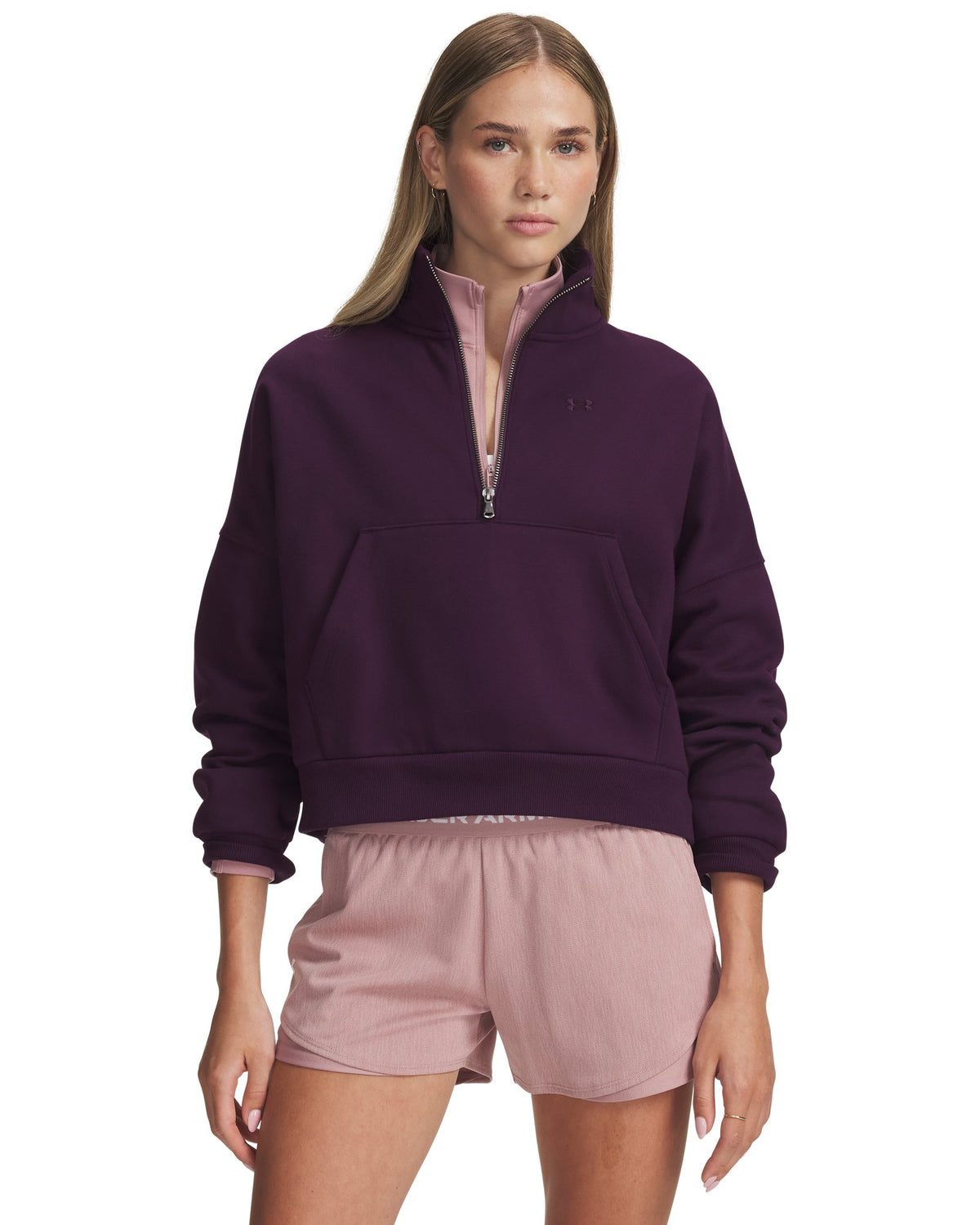 UA Icon Fleece Women's  ½ Zip - Purple