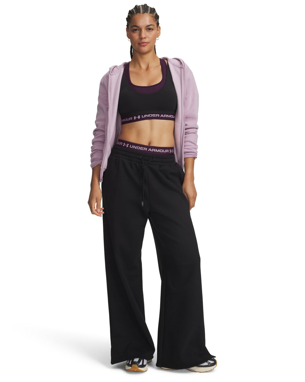 UA Icon Fleece Women's Wide Leg Pants - Black