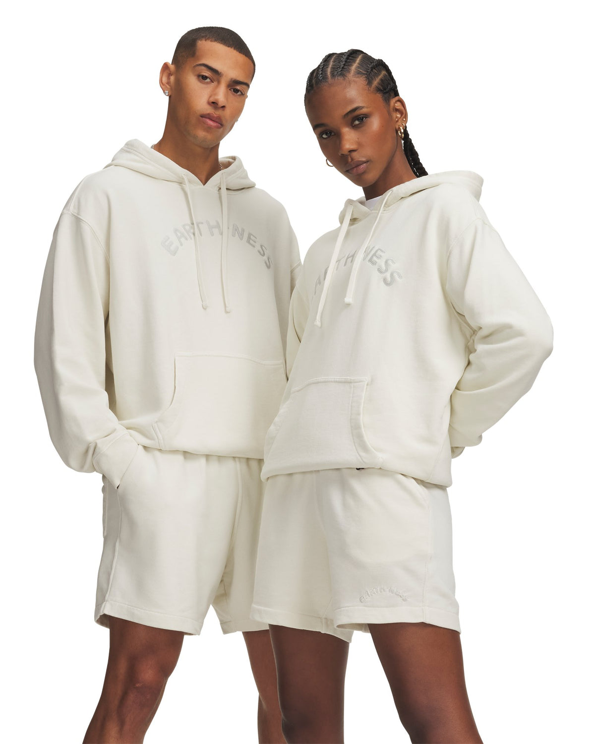 UNLESS Earthness Unisex Hoodie - White