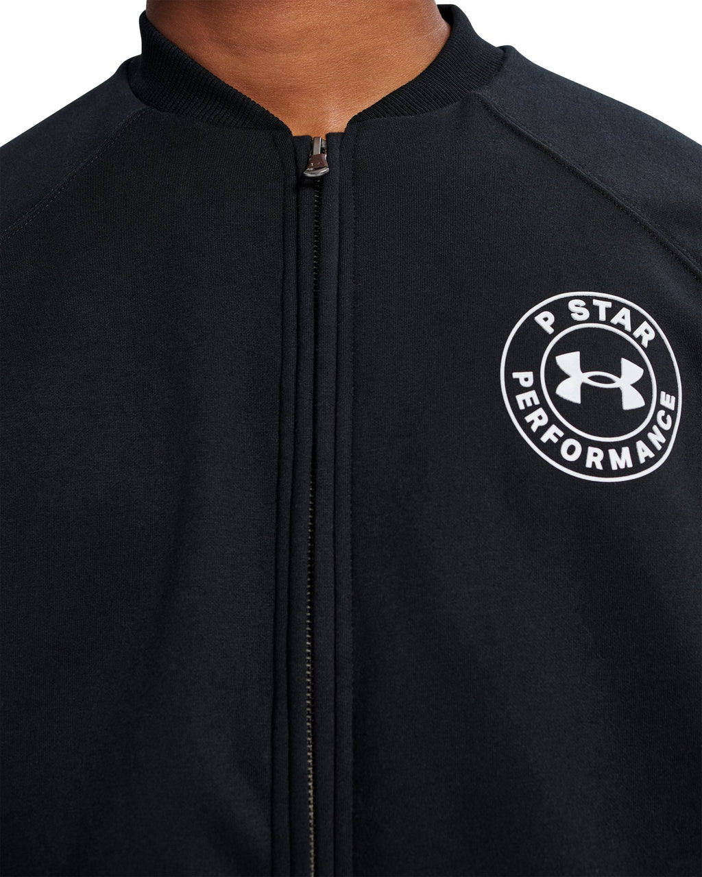 UA x P-Star Performance Fleece Unisex Bomber Jacket - Black