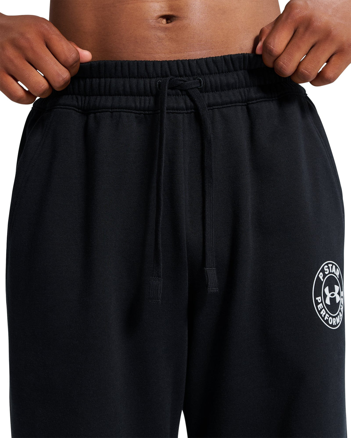 UA x P-Star Performance Fleece Unisex Wide Leg Pants - Black