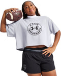 UA x P-Star Performance Women's Oversized Crop T-Shirt - Gray