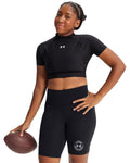 UA x P-Star Performance HeatGear® Women's Crop Mock Short Sleeve - Black