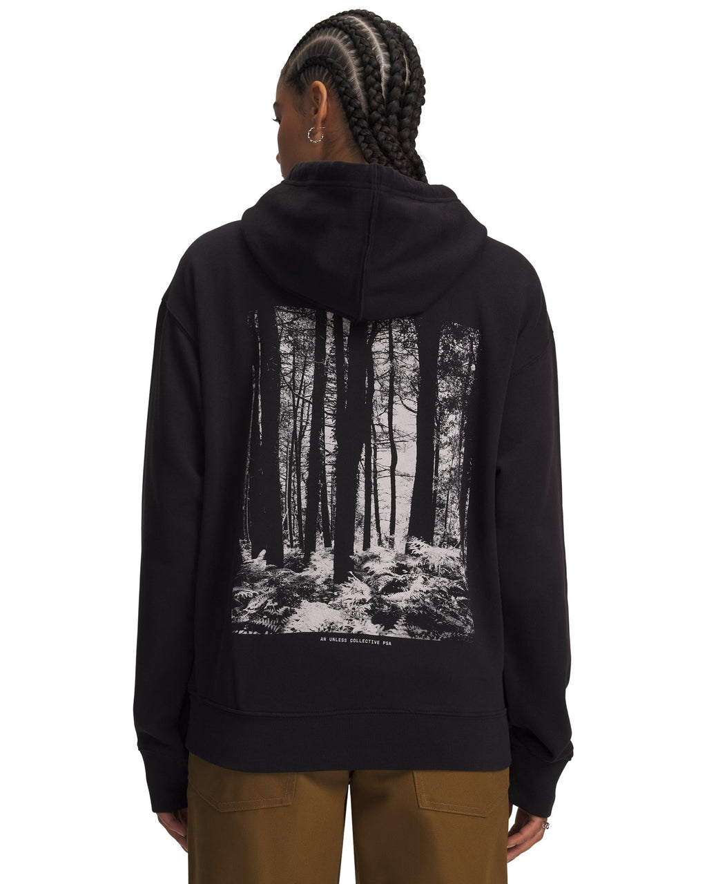 UNLESS Let's Be Friends Graphic Unisex Hoodie - Black