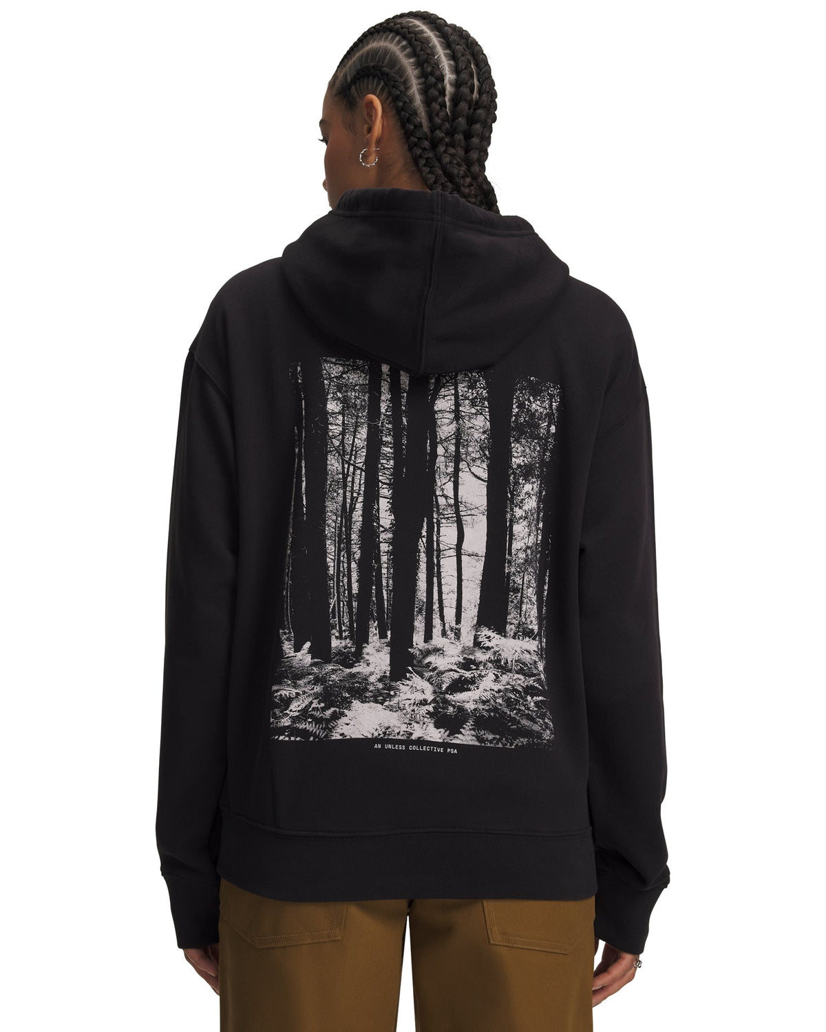 UNLESS Let's Be Friends Graphic Unisex Hoodie - Black