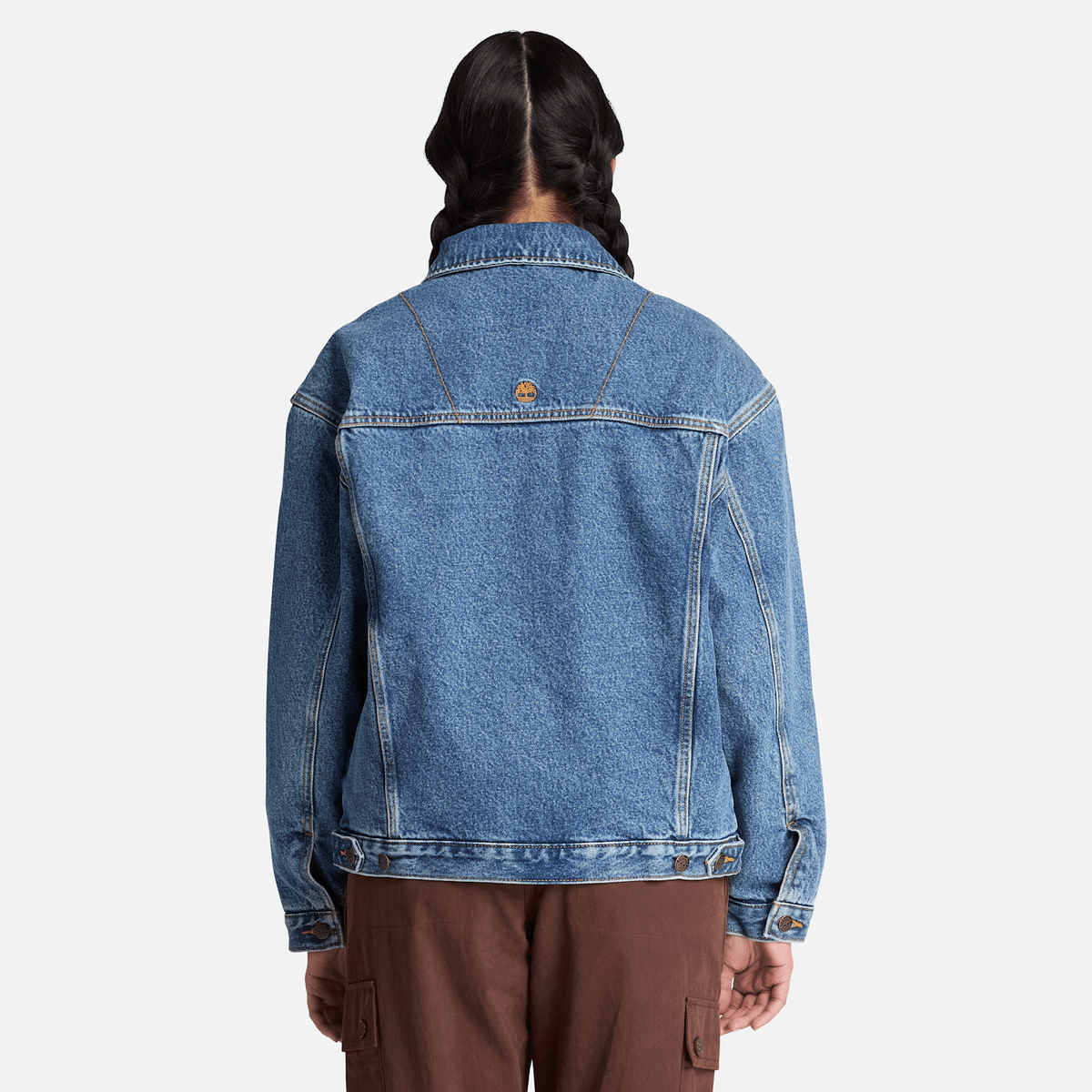 Womens Archive Insulated Denim Jacket TBL Harbour Blue Marble Wash ALT8