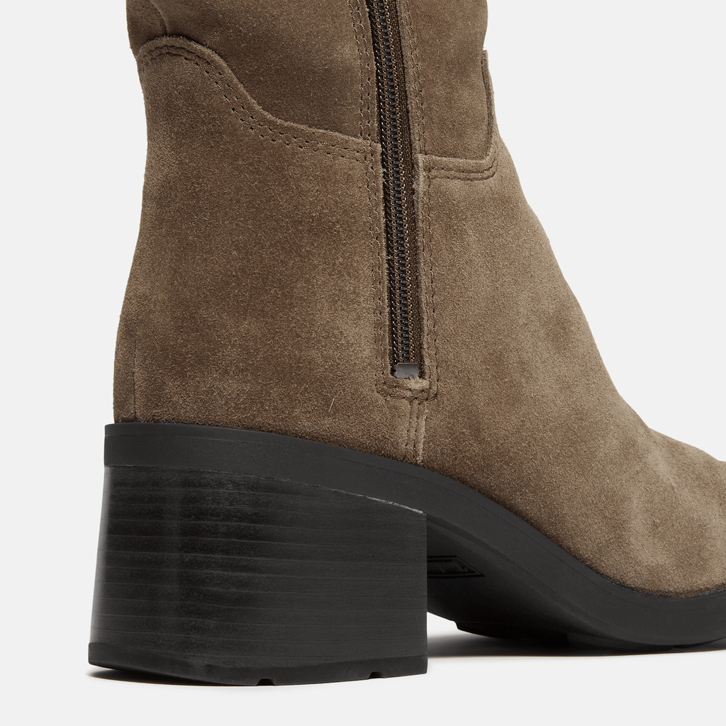 Womens Bellevaux Tall SideZip Boot TBL Dark Brown Suede ALT7