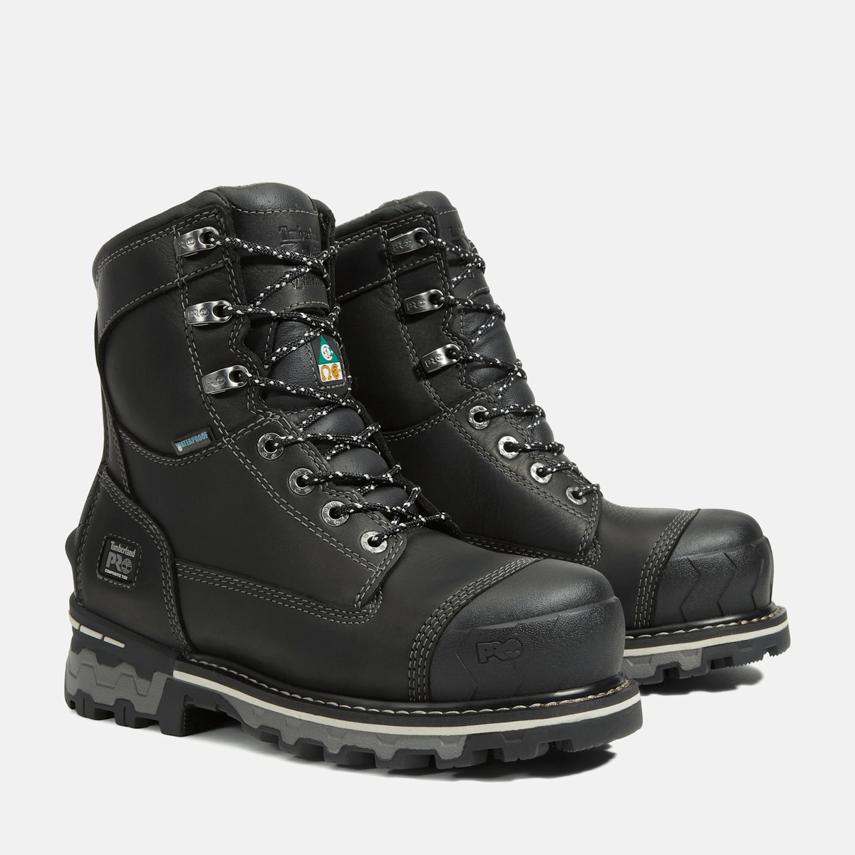 Womens Boondock 8 Composite Toe Waterproof Work Boot TBL BlackGrey ALT4