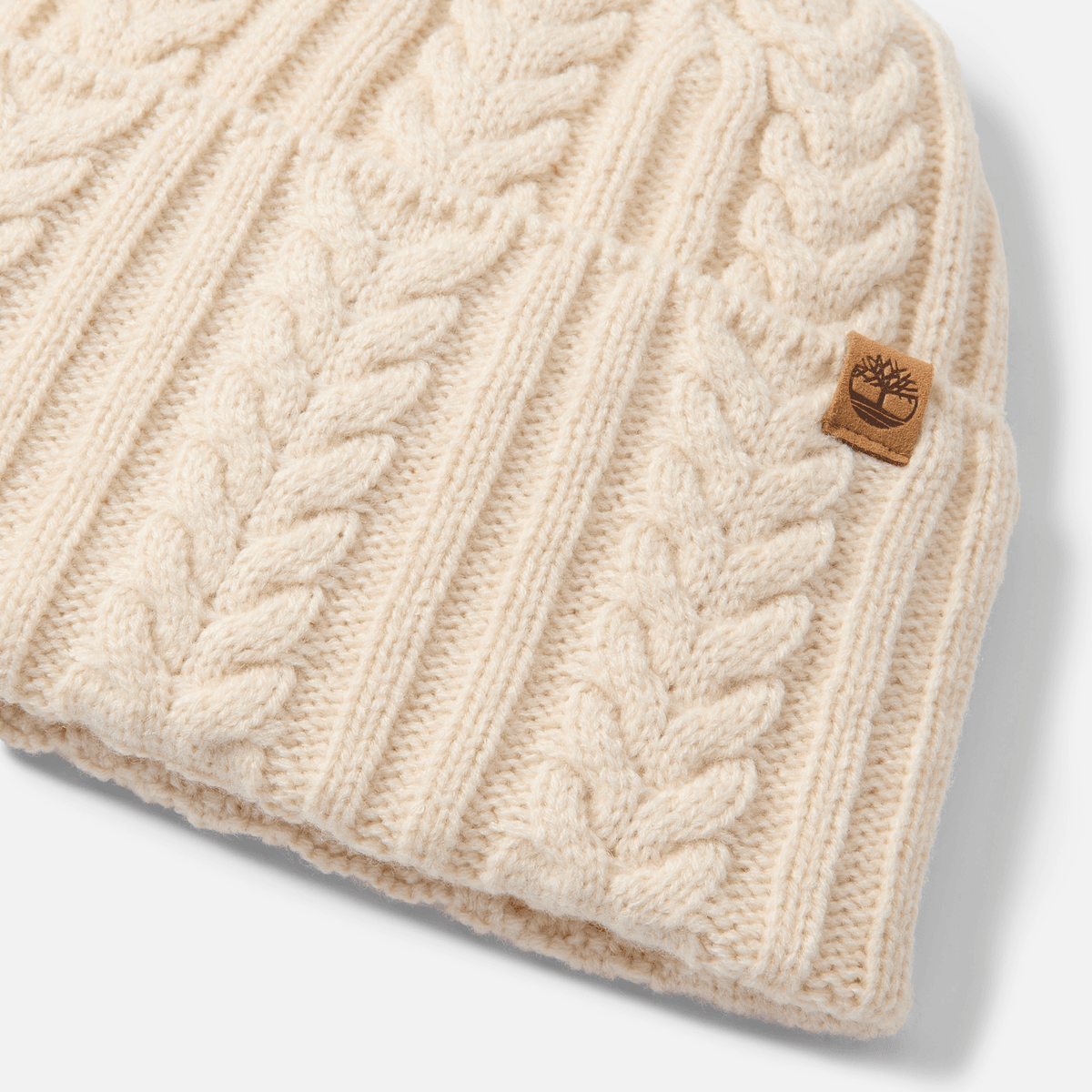 Womens Cable Beanie TBL White Smoke ALT1