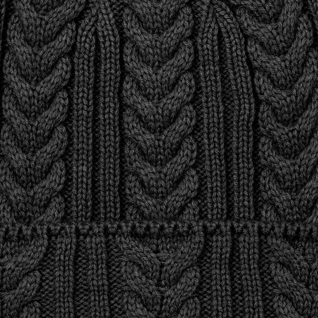 Womens Cable Beanie TBL Black ALT2